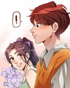 Lavender Girl and Orange Boy